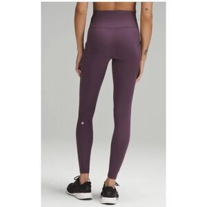 NWT Lululemon wunder train pocket leggings grape thistle 2 28”